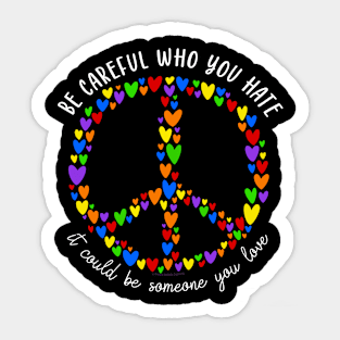 Be Careful Who You Hate It Could Be Someone You Love Sticker